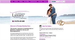 Desktop Screenshot of prestigeweddingfairs.co.uk