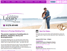 Tablet Screenshot of prestigeweddingfairs.co.uk